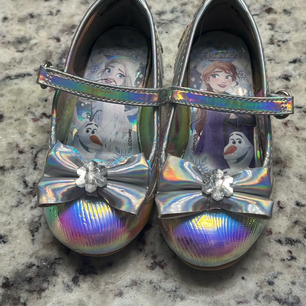 Disney Silver Holographic Kids Dress Shoes